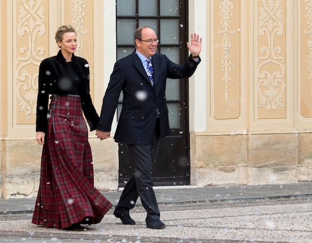 Prince Albert II of Monaco And Princess Charlene of Monaco Attend The Christmas Gifts Distribution in Monaco