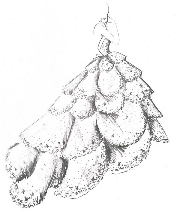 Платье Junon 1949 года, вдохновившее на создание серег Milieu de Siecle
