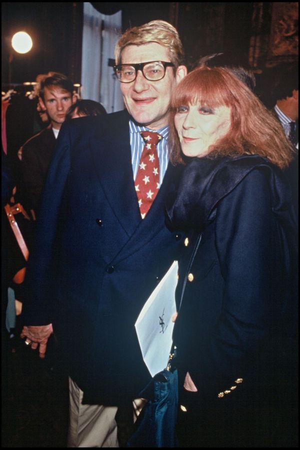 Yves Saint Laurent с Sonia Rykiel in 1993